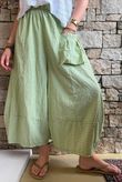 Arbi Gingham Pocket Culotte Pant Soft Olive